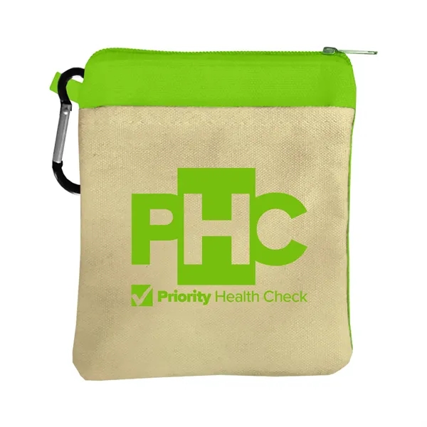 Garyline® Canvas Zipper Pouch with Carabiner