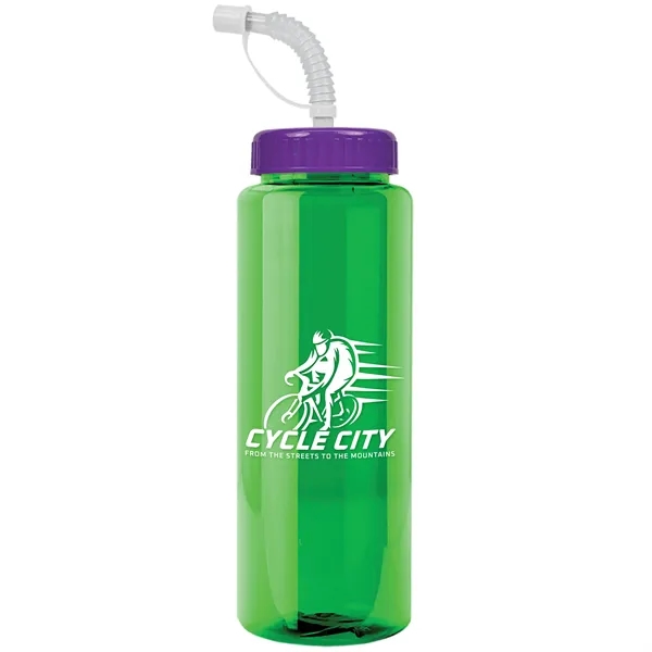 Garyline® Guzzler Bottle with Straw Lid - 32 oz. - Garyline® Guzzler Bottle with Straw Lid - 32 oz. - Image 100 of 167