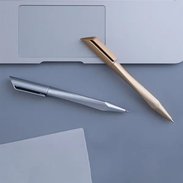 Twisted Triangular Metallic Finish Ballpoint Pen - Twisted Triangular Metallic Finish Ballpoint Pen - Image 4 of 6