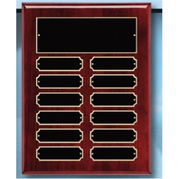 Perpetual Piano Finish Rosewood Plaque w/ 12 Plates - Perpetual Piano Finish Rosewood Plaque w/ 12 Plates - Image 5 of 5