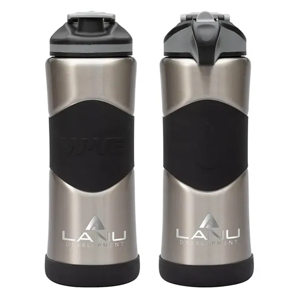 Custom Wave® Big Sur 34oz. Double Wall Stainless Steel Water Bot...