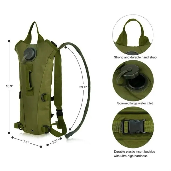 Outdoor Hydration Running Backpack with 3L Water Bladder - Outdoor Hydration Running Backpack with 3L Water Bladder - Image 1 of 8