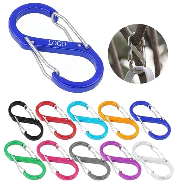 Aluminum S-Shaped Carabiner Keychain - Aluminum S-Shaped Carabiner Keychain - Image 0 of 3