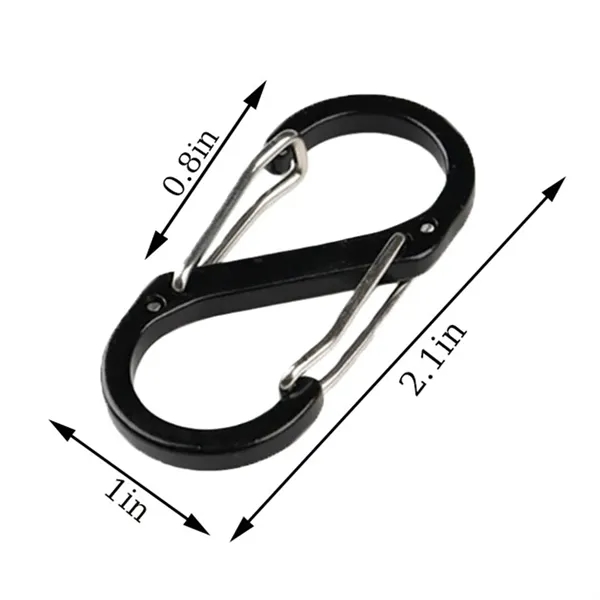 Aluminum S-Shaped Carabiner Keychain - Aluminum S-Shaped Carabiner Keychain - Image 1 of 3