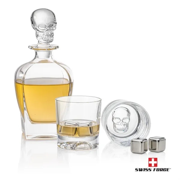 Delrina Skull Decanter Set & Ice Cubes
