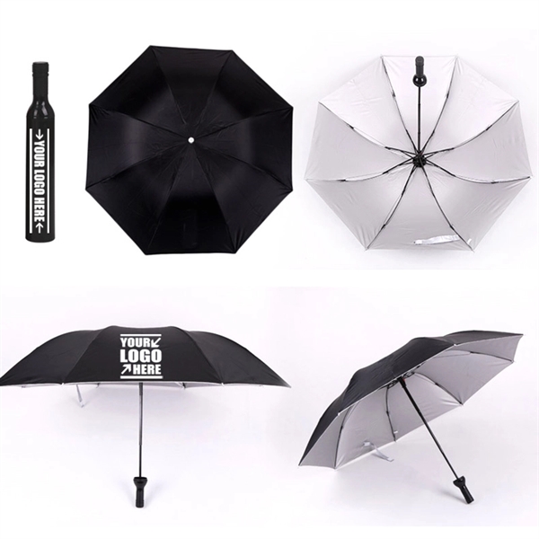 Wine Bottle Folding Umbrella - Wine Bottle Folding Umbrella - Image 0 of 4