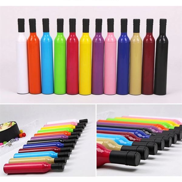 Wine Bottle Folding Umbrella - Wine Bottle Folding Umbrella - Image 4 of 4