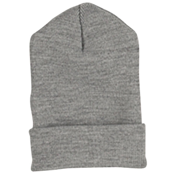 Yupoong Solid Acrylic Knit Cap With Cuffed Bottom - Dark/All - Yupoong Solid Acrylic Knit Cap With Cuffed Bottom - Dark/All - Image 6 of 13