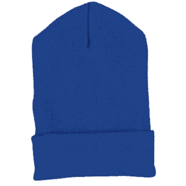 Yupoong Solid Acrylic Knit Cap With Cuffed Bottom - Dark/All - Yupoong Solid Acrylic Knit Cap With Cuffed Bottom - Dark/All - Image 8 of 13