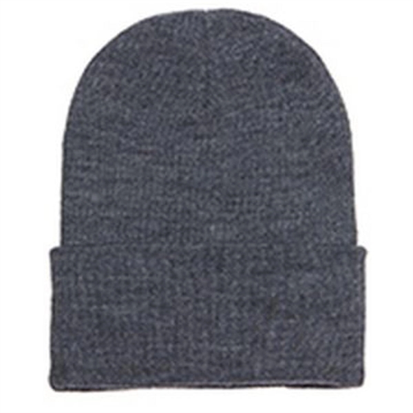 Yupoong Solid Acrylic Knit Cap With Cuffed Bottom - Dark/All - Yupoong Solid Acrylic Knit Cap With Cuffed Bottom - Dark/All - Image 13 of 13