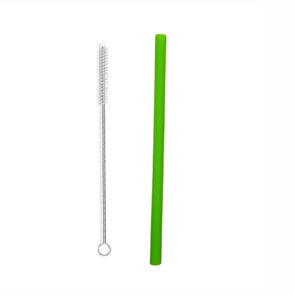 Reusable Straight Silicone Straw with Brush - Reusable Straight Silicone Straw with Brush - Image 2 of 2