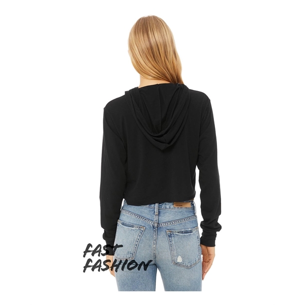 BELLA + CANVAS Women's Triblend Crop Long Sleeve Hoodie - BELLA + CANVAS Women's Triblend Crop Long Sleeve Hoodie - Image 6 of 18