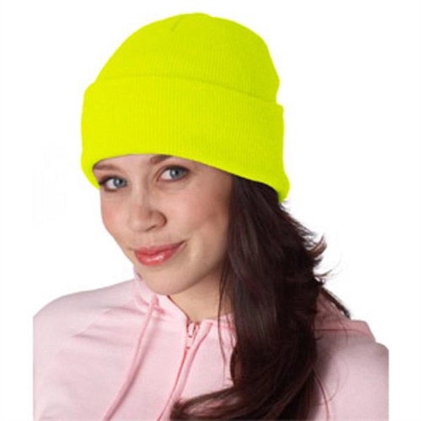 UltraClub Knit Beanie with Cuff - UltraClub Knit Beanie with Cuff - Image 1 of 13