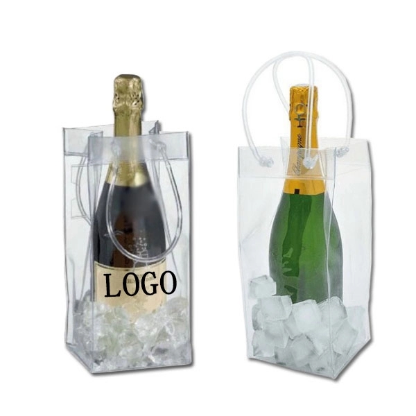 Clear PVC Wine Ice Cooler Bag - Clear PVC Wine Ice Cooler Bag - Image 0 of 5