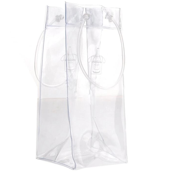 Clear PVC Wine Ice Cooler Bag - Clear PVC Wine Ice Cooler Bag - Image 4 of 5
