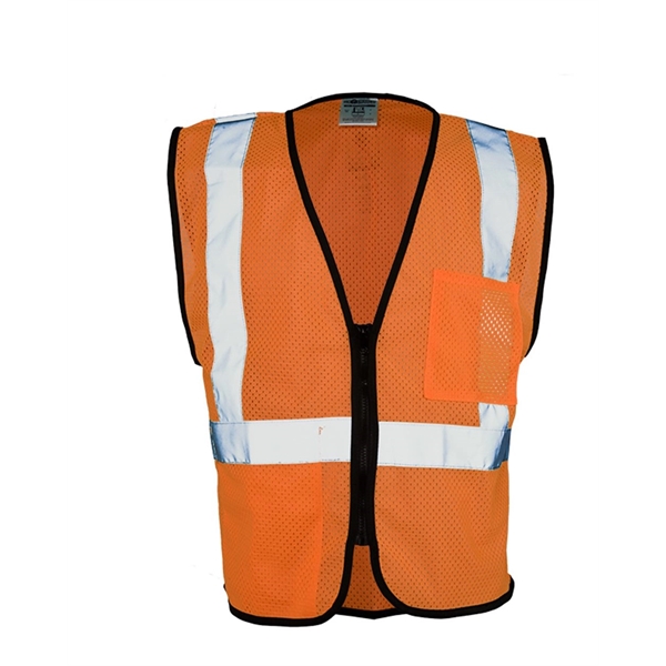 Kishigo Double-Pocket Zippered Economy Class 2 Vest - Kishigo Double-Pocket Zippered Economy Class 2 Vest - Image 2 of 6