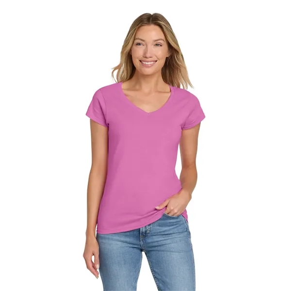 Gildan Softstyle Women's Fit V-Neck T-Shirt. - Gildan Softstyle Women's Fit V-Neck T-Shirt. - Image 7 of 29