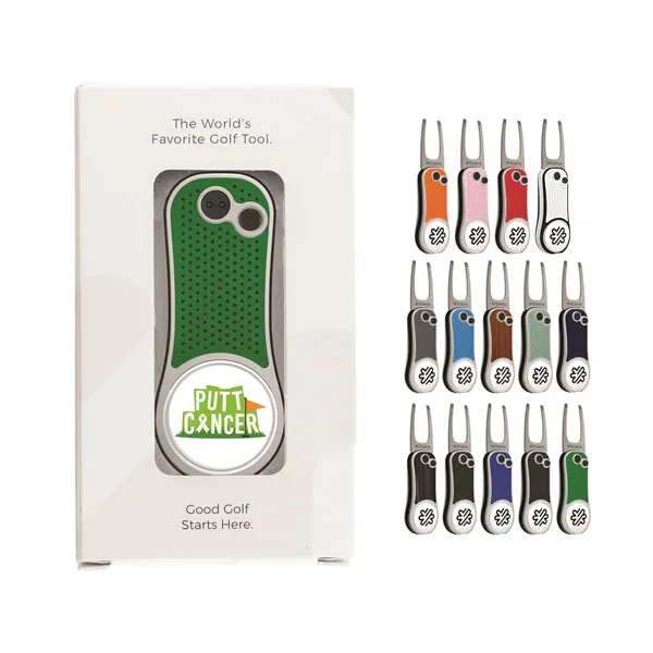 Pitchfix Hybrid Golf Divot Tool in Carton Window Box