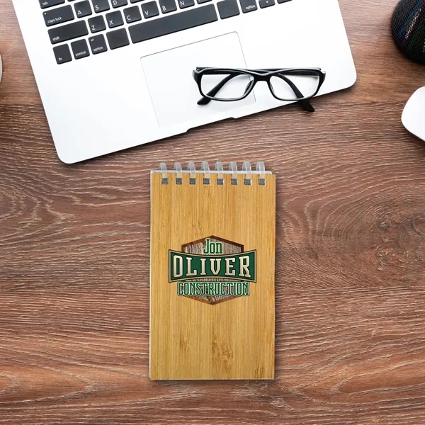 3" X 5" Bamboo Spiral Notebook - 3" X 5" Bamboo Spiral Notebook - Image 3 of 3