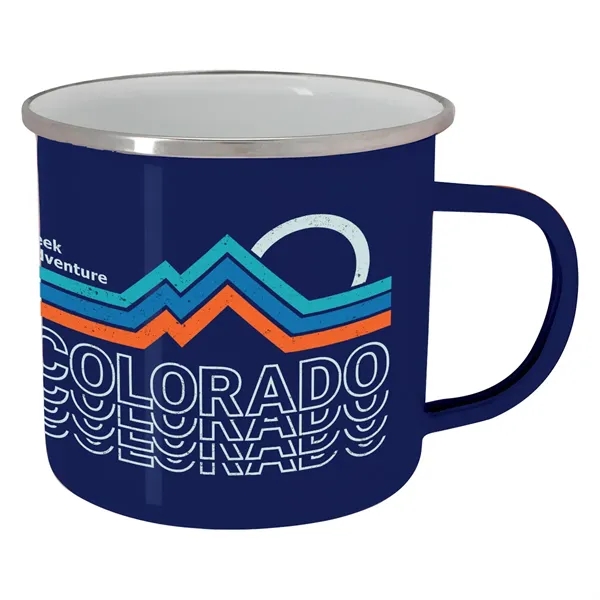 16 Oz. Full Color Steel Campfire Mug