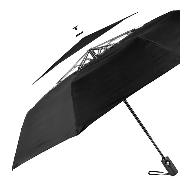 Custom 42" Telescopic Folding Umbrella With 100% rPET Canopy