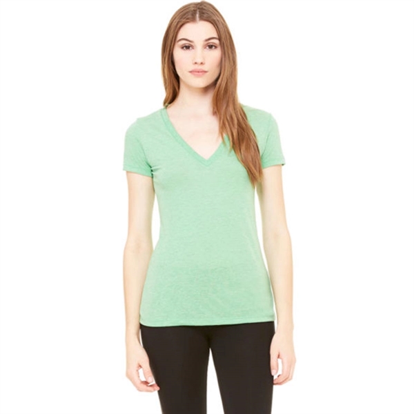 Bella and Canvas Ladies Triblend Short Sleeve V-Neck T-Shirt - Bella and Canvas Ladies Triblend Short Sleeve V-Neck T-Shirt - Image 2 of 10