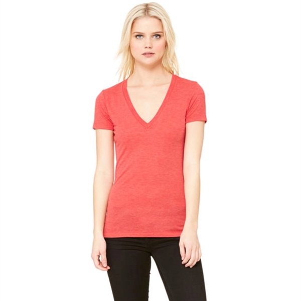 Bella and Canvas Ladies Triblend Short Sleeve V-Neck T-Shirt - Bella and Canvas Ladies Triblend Short Sleeve V-Neck T-Shirt - Image 3 of 10