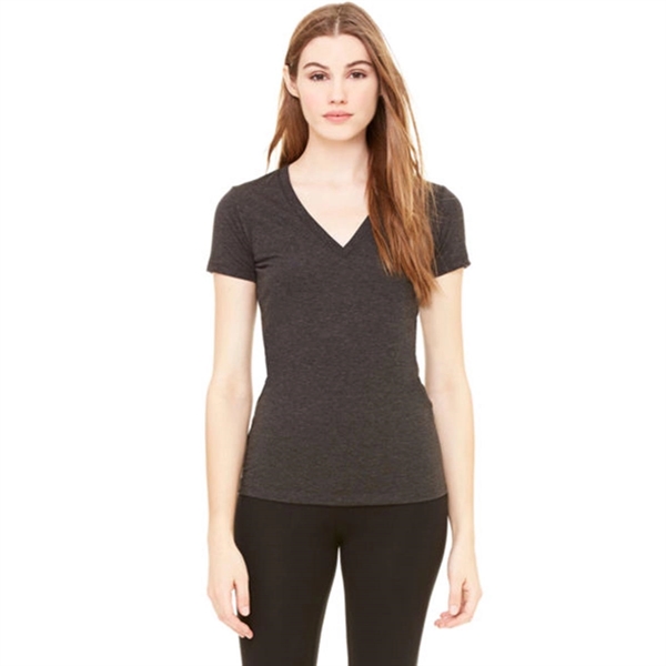 Bella and Canvas Ladies Triblend Short Sleeve V-Neck T-Shirt - Bella and Canvas Ladies Triblend Short Sleeve V-Neck T-Shirt - Image 4 of 10