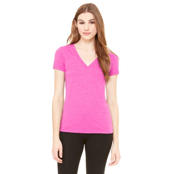 Bella and Canvas Ladies Triblend Short Sleeve V-Neck T-Shirt - Bella and Canvas Ladies Triblend Short Sleeve V-Neck T-Shirt - Image 7 of 10