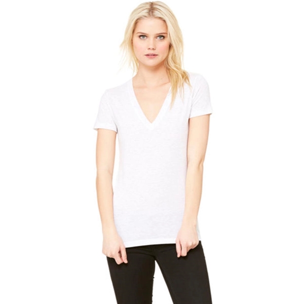 Bella and Canvas Ladies Triblend Short Sleeve V-Neck T-Shirt - Bella and Canvas Ladies Triblend Short Sleeve V-Neck T-Shirt - Image 8 of 10