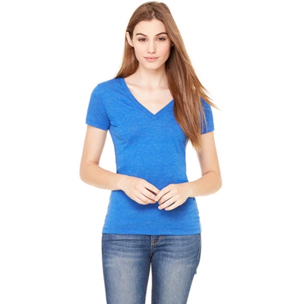 Bella and Canvas Ladies Triblend Short Sleeve V-Neck T-Shirt - Bella and Canvas Ladies Triblend Short Sleeve V-Neck T-Shirt - Image 9 of 10