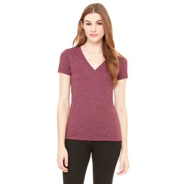 Bella and Canvas Ladies Triblend Short Sleeve V-Neck T-Shirt - Bella and Canvas Ladies Triblend Short Sleeve V-Neck T-Shirt - Image 10 of 10