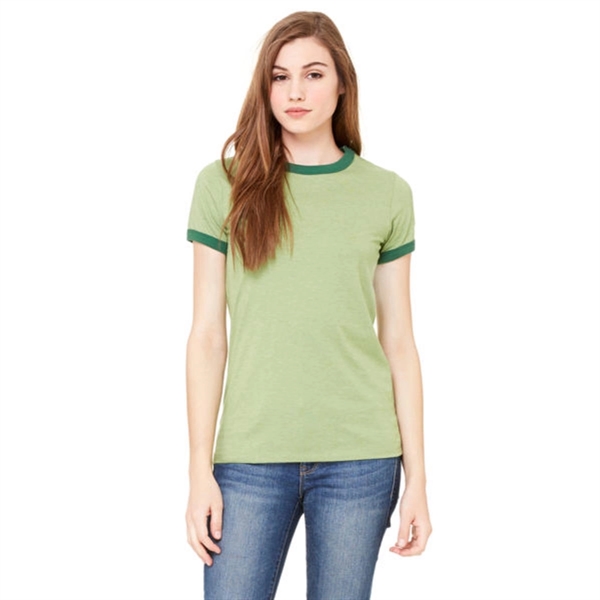 Bella Women's Heather Jersey Ringer T-Shirt - Bella Women's Heather Jersey Ringer T-Shirt - Image 1 of 4