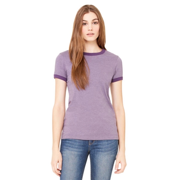 Bella Women's Heather Jersey Ringer T-Shirt - Bella Women's Heather Jersey Ringer T-Shirt - Image 4 of 4