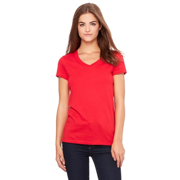 Bella Women's V-Neck Jersey T-Shirt - Bella Women's V-Neck Jersey T-Shirt - Image 1 of 9