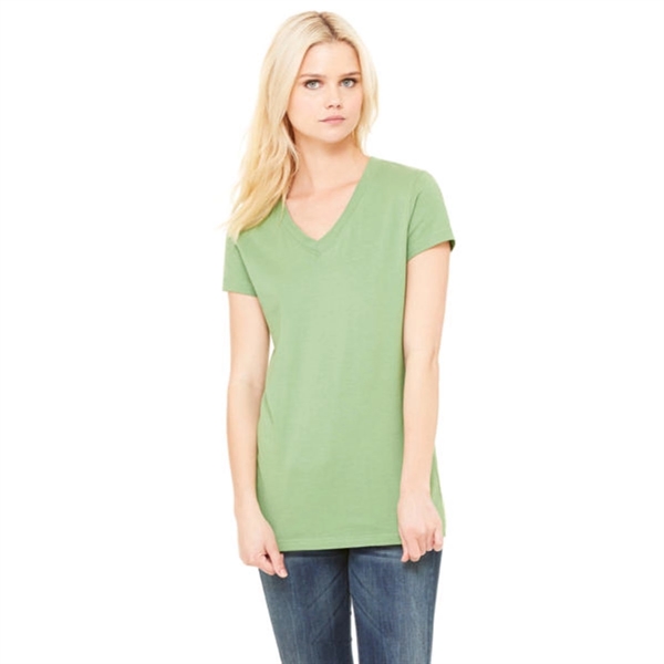 Bella Women's V-Neck Jersey T-Shirt - Bella Women's V-Neck Jersey T-Shirt - Image 3 of 9