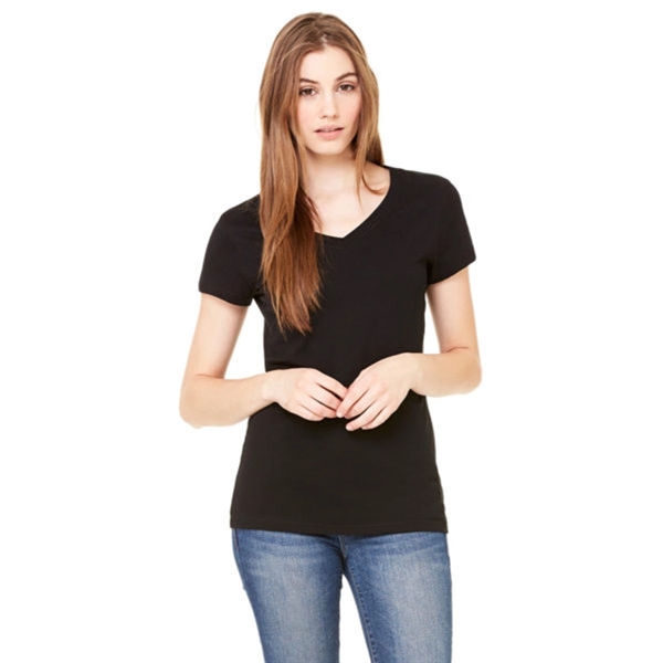 Bella Women's V-Neck Jersey T-Shirt - Bella Women's V-Neck Jersey T-Shirt - Image 5 of 9