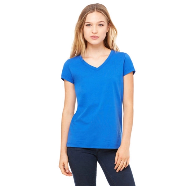 Bella Women's V-Neck Jersey T-Shirt - Bella Women's V-Neck Jersey T-Shirt - Image 6 of 9