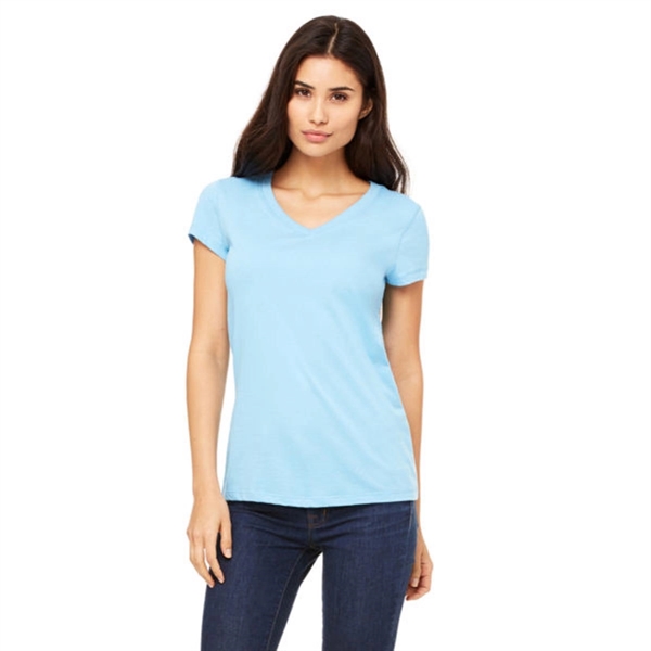 Bella Women's V-Neck Jersey T-Shirt - Bella Women's V-Neck Jersey T-Shirt - Image 8 of 9