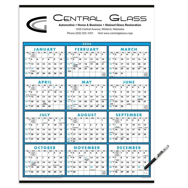 Triumph® Calendars Span-A-Year (Laminated with Marker) Ca...