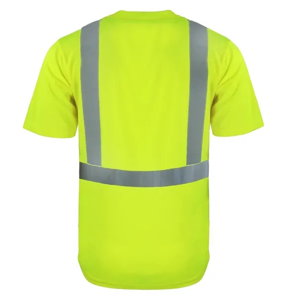 Safety Brite Class 2 HI VIS T-Shirt with Black Bottom - Safety Brite Class 2 HI VIS T-Shirt with Black Bottom - Image 1 of 1