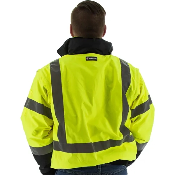 Majestic Hi-Viz 8-in-1 Waterproof Jacket w Hi-Viz Liner, AN - Majestic Hi-Viz 8-in-1 Waterproof Jacket w Hi-Viz Liner, AN - Image 1 of 1