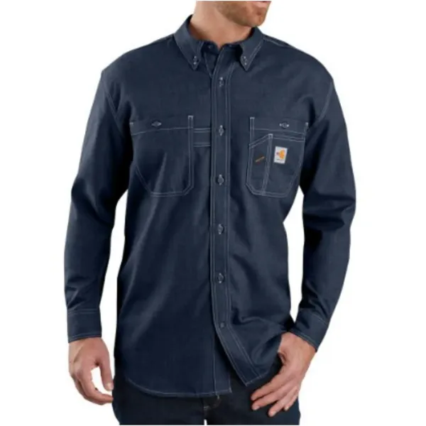 Carhartt Mens FR Force Loose Fit Lightweight Shirt - Carhartt Mens FR Force Loose Fit Lightweight Shirt - Image 0 of 4