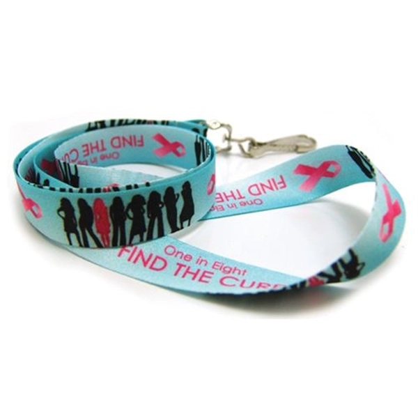 Breast Cancer Awareness Sublimated Lanyard -Next Day - Breast Cancer Awareness Sublimated Lanyard -Next Day - Image 0 of 0