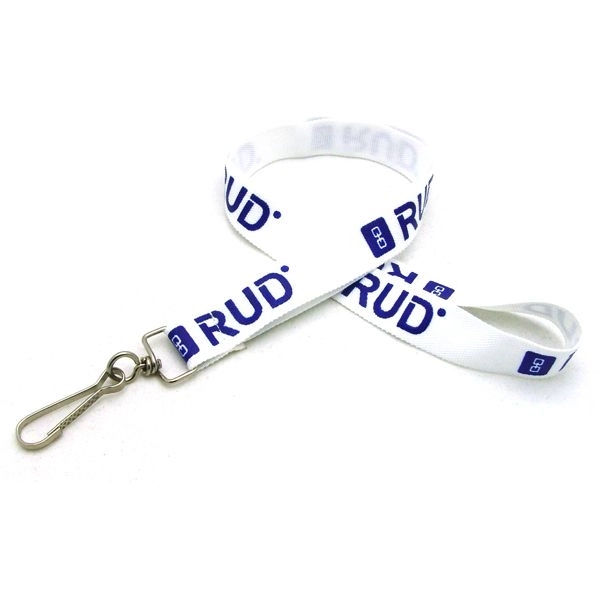 Silkscreened Organic Lanyard w/ Plastic J-hook - Silkscreened Organic Lanyard w/ Plastic J-hook - Image 0 of 2