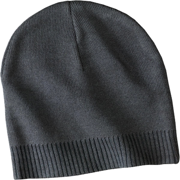 Port Authority 100% Cotton Beanie - Dark/All - Port Authority 100% Cotton Beanie - Dark/All - Image 2 of 3