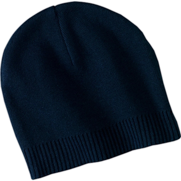 Port Authority 100% Cotton Beanie - Dark/All - Port Authority 100% Cotton Beanie - Dark/All - Image 3 of 3
