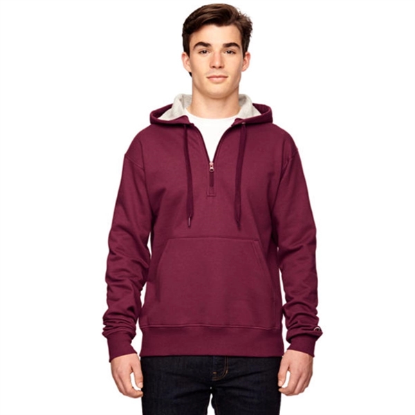 Champion Cotton Max Quarter-Zip Hoodie - Dark/All - Champion Cotton Max Quarter-Zip Hoodie - Dark/All - Image 2 of 7