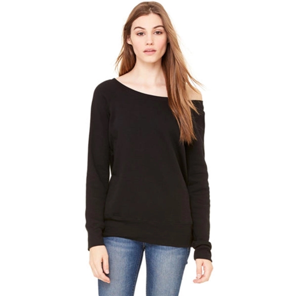Bella + Canvas Ladies' Sponge Fleece Wide Neck Sweatshirt - Bella + Canvas Ladies' Sponge Fleece Wide Neck Sweatshirt - Image 1 of 4