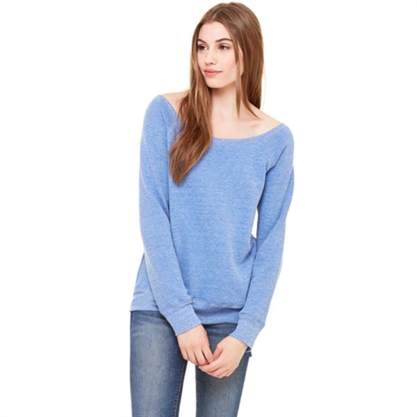 Bella + Canvas Ladies' Sponge Fleece Wide Neck Sweatshirt - Bella + Canvas Ladies' Sponge Fleece Wide Neck Sweatshirt - Image 3 of 4